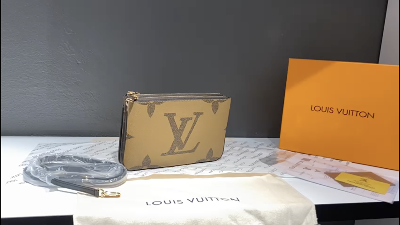 LV DOUBLE ZİP POCHETTE GAİNT